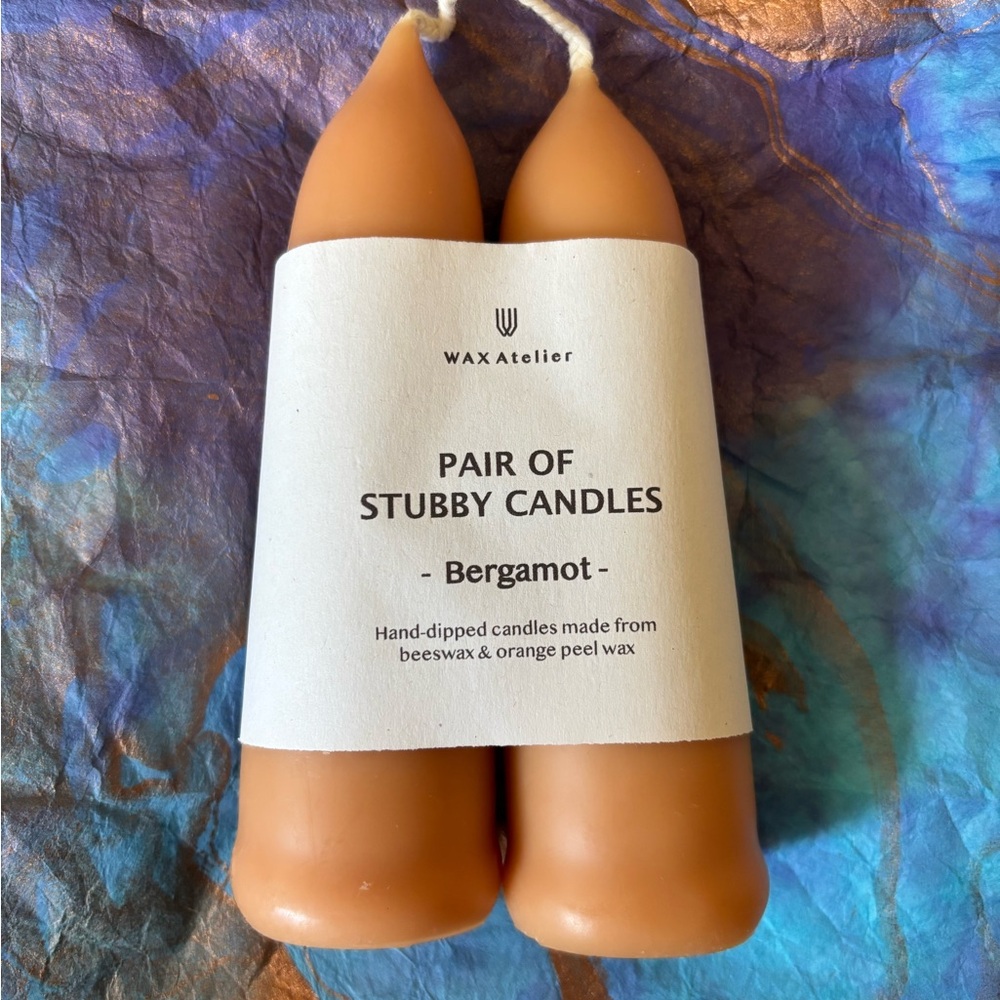 Bergamot Stubby Candles - Tan Anthropologie
